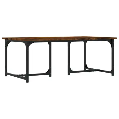 vidaXL Klubska mizica dimljeni hrast 90x50x35 cm inženirski les
