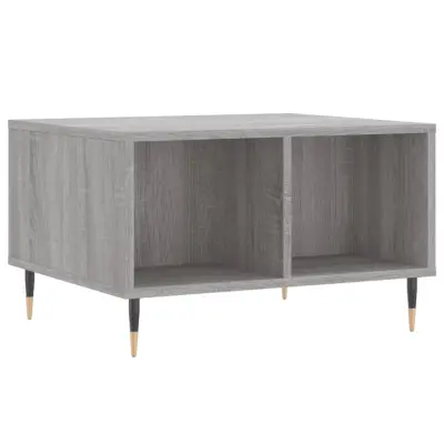 vidaXL Klubska mizica siva sonoma 60x50x36,5 cm inženirski les