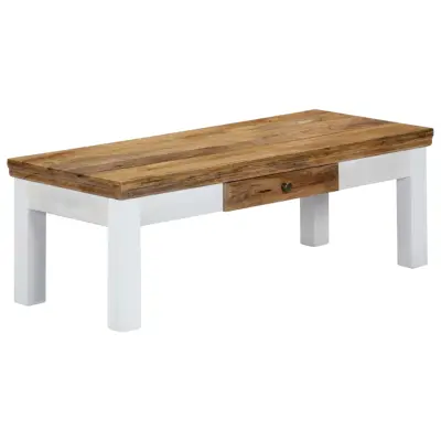 vidaXL Klubska mizica 110x50x40 cm trden mangov les