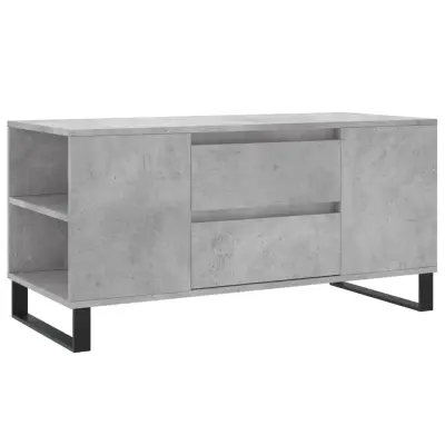 vidaXL Klubska mizica betonsko siva 102x44,5x50 cm inženirski les