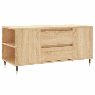 vidaXL Klubska mizica sonoma hrast 102x44,5x50 cm inženirski les