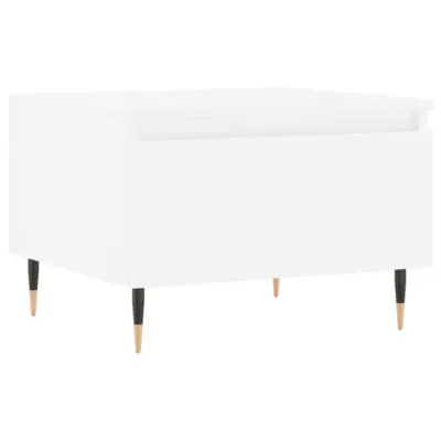 vidaXL Klubska mizica bela 50x46x35 cm inženirski les