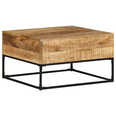 vidaXL Klubska mizica 68x68x41 cm robusten mangov les