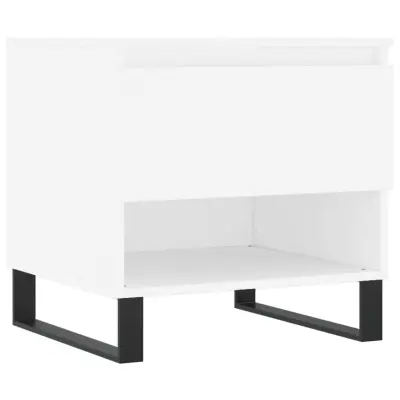 vidaXL Klubska mizica bela 50x46x50 cm inženirski les