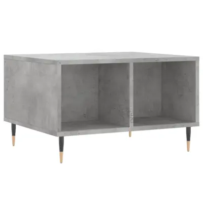 vidaXL Klubska mizica betonsko siva 60x50x36,5 cm inženirski les