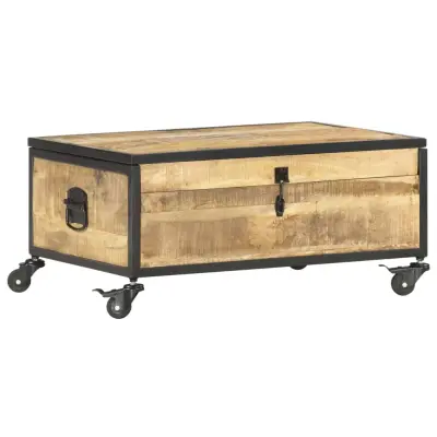 vidaXL Klubska mizica 70x50x33 cm trden mangov les