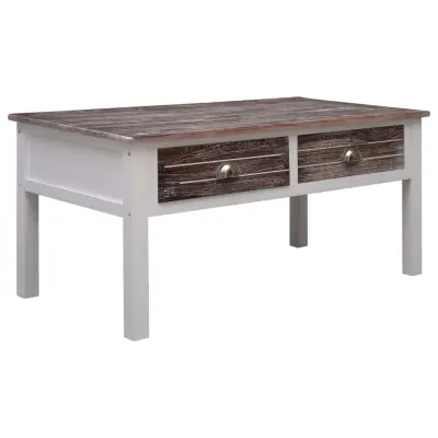 vidaXL Klubska mizica rjava 100x50x45 cm les