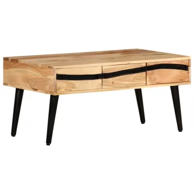 vidaXL Klubska mizica 88x50x42 cm trden akacijev les