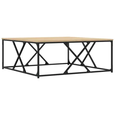 vidaXL Klubska mizica sonoma hrast 100x100x40 cm inženirski les
