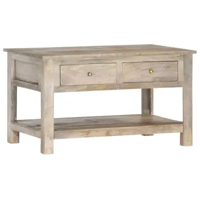 vidaXL Klubska mizica 82x52x47 cm trden mangov les