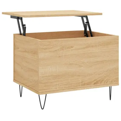vidaXL Klubska mizica sonoma hrast 60x44,5x45 cm inženirski les