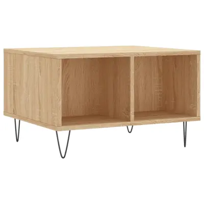 vidaXL Klubska mizica sonoma hrast 60x50x36,5 cm inženirski les