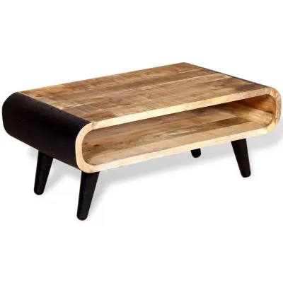 vidaXL Klubska Mizica iz Močnega Mangovega Lesa 90x55x39 cm