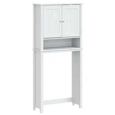 vidaXL Omarica za pralni stroj BERG bela 76x27x164,5 cm trden les