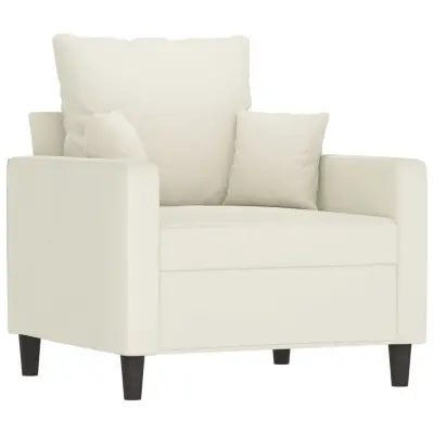 vidaXL Fotelj krem 60 cm žamet