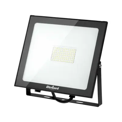 Reflektor LED REBEL zelo tanek, 50W/4000Lm, 6500K, IP65, črni