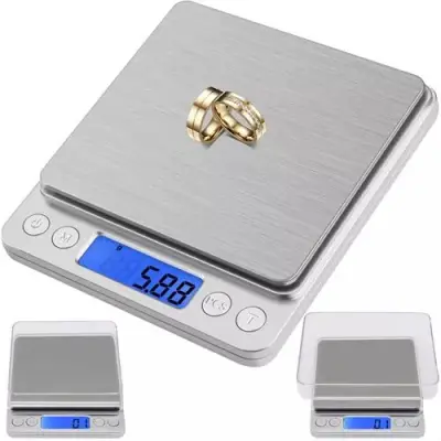 Precizna tehtnica KEDO, 500g/0,01g, LCD, sive barve