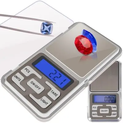 Precizna tehtnica KEDO, 200g/0,01g, LCD, sive barve