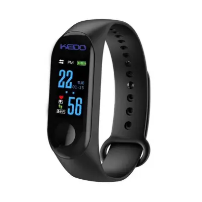 Pametna zapestnica KEDO, Bluetooth: 4.0, Android: 4,2,baterija:90mA, multi touch, črna barva + rdeča