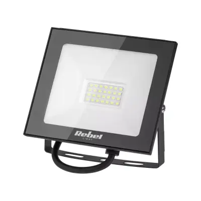 Reflektor LED REBEL zelo tanek, 20W/1600Lm, 6500K, IP65, črni