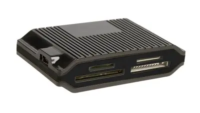 Čitalnik kartic TRACER COMBO ALL-IN + 3x USB, črne barve