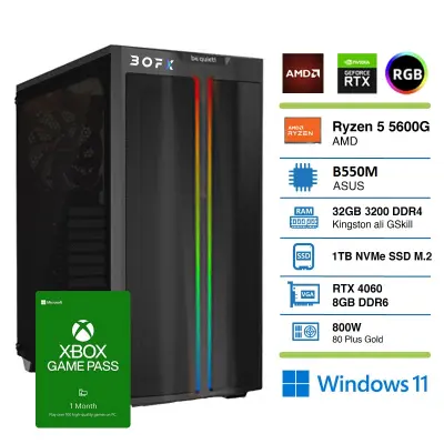 BOFX CENTAURI 2 R5-5600G 32GB 1TB RTX4060 W11 HOME namizni računalnik