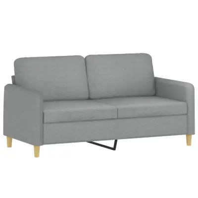 vidaXL Dvosed svetlo siv 140 cm blago