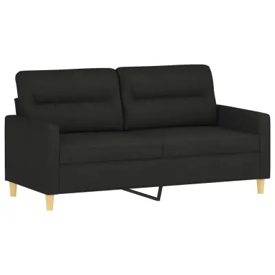 vidaXL Dvosed črn 140 cm blago