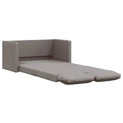 vidaXL Talni raztegljiv kavč 2 v 1 taupe 112x174x55 cm blago