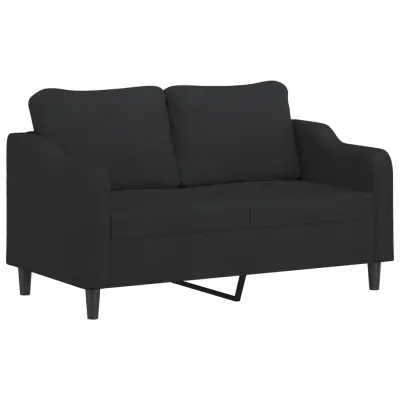 vidaXL Dvosed črn 140 cm blago