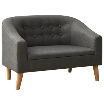 vidaXL Otroški kavč sivo blago