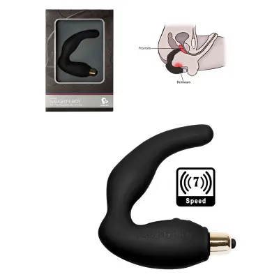 Analni vibro stimulator "Naughty Boy Black" 7 (R7819)