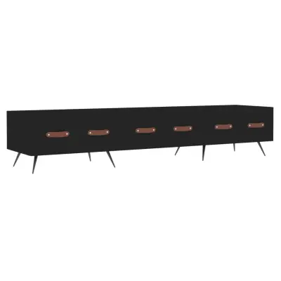 vidaXL TV omarica črna 150x36x30 cm inženirski les