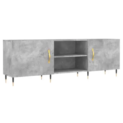 vidaXL TV omarica betonsko siva 150x30x50 cm inženirski les