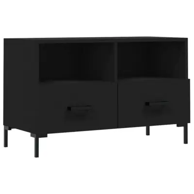 vidaXL TV omarica črna 80x36x50 cm inženirski les