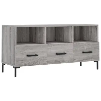 vidaXL TV omarica siva sonoma 102x36x50 cm inženirski les