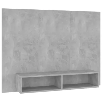 vidaXL Stenska TV omarica betonsko siva 120x23,5x90 cm inženirski les
