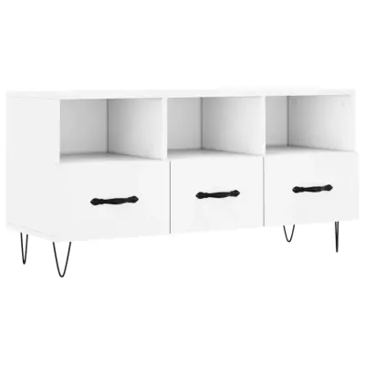 vidaXL TV omarica bela 102x36x50 cm konstruiran les