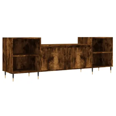 vidaXL TV omarica dimljen hrast 160x35x55 cm inženirski les