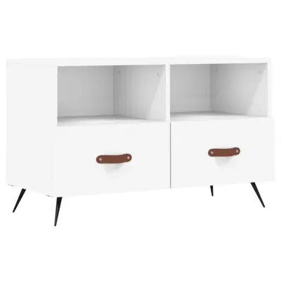 vidaXL TV omarica bela 80x36x50 cm inženirski les