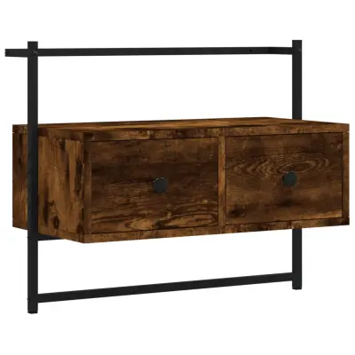 vidaXL TV omarica stenska dimljen hrast 60,5x30x51 cm inženirski les