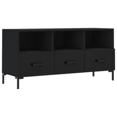 vidaXL TV omarica črna 102x36x50 cm inženirski les