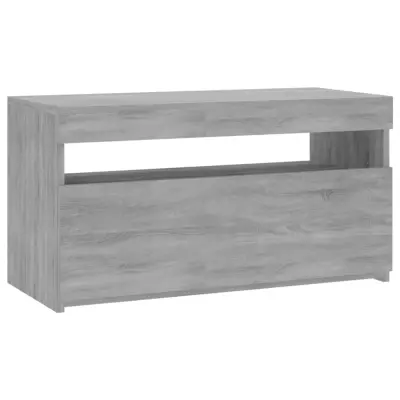 vidaXL TV omarica z LED lučkami siva sonoma 75x35x40 cm