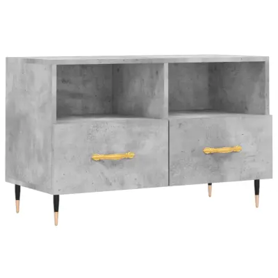 vidaXL TV omarica betonsko siva 80x36x50 cm inženirski les