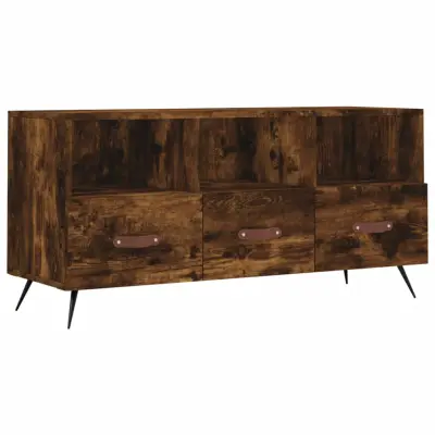vidaXL TV omarica dimljeni hrast 102x36x50 cm inženirski les