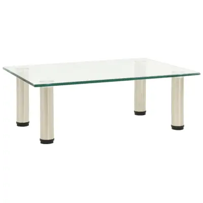 vidaXL TV stojalo prozorno 40x35x17 cm kaljeno steklo