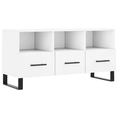 vidaXL TV omarica bela 102x36x50 cm konstruiran les