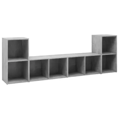vidaXL TV omarice 4 kosi betonsko sive 72x35x36,5 cm iverna plošča