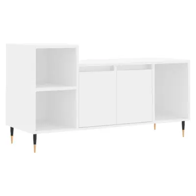 vidaXL TV omarica bela 100x35x55 cm inženirski les