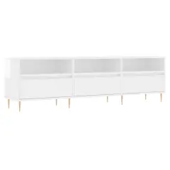 vidaXL TV omarica visok sijaj bela 150x30x44,5 cm inženirski les